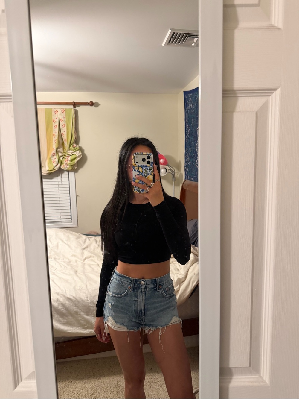 Zara Light Blue Distressed Denim Jean Shorts - Women's